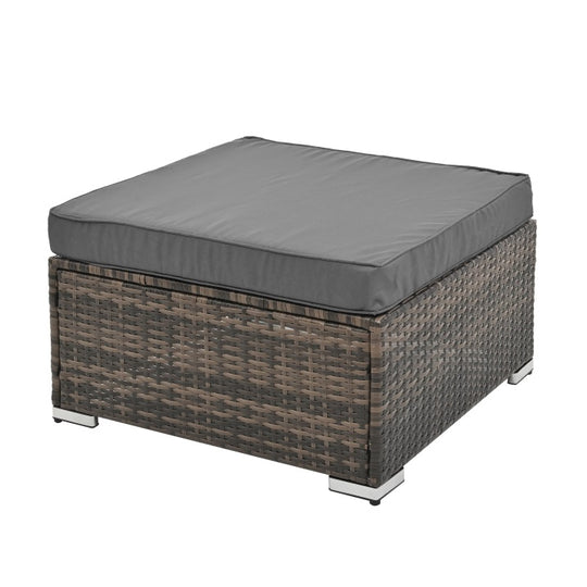 4 Set Wicker Furniture With Tempered Glass Coffee Table