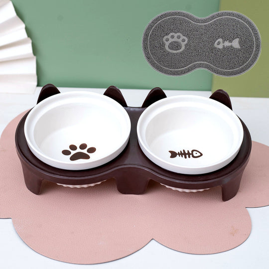 Ceramic Double Bowl
