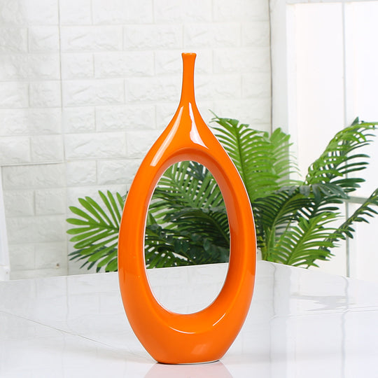 Hollow decoration ceramic vase