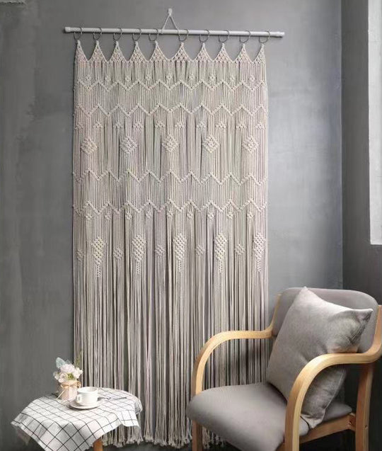 Finished Hoop Door Curtain Bohemian Tapestry