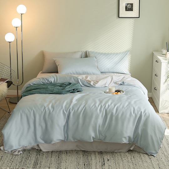 Silky Nude Sleeping Quilt Cover Bed Sheet Bedding