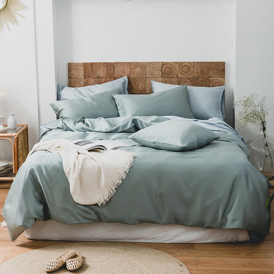 Silky Nude Sleeping Quilt Cover Bed Sheet Bedding