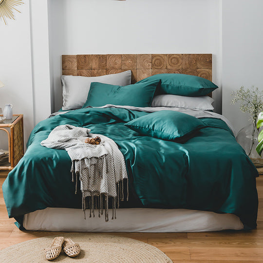 Silky Nude Sleeping Quilt Cover Bed Sheet Bedding