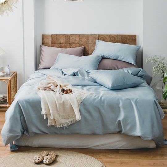 Silky Nude Sleeping Quilt Cover Bed Sheet Bedding