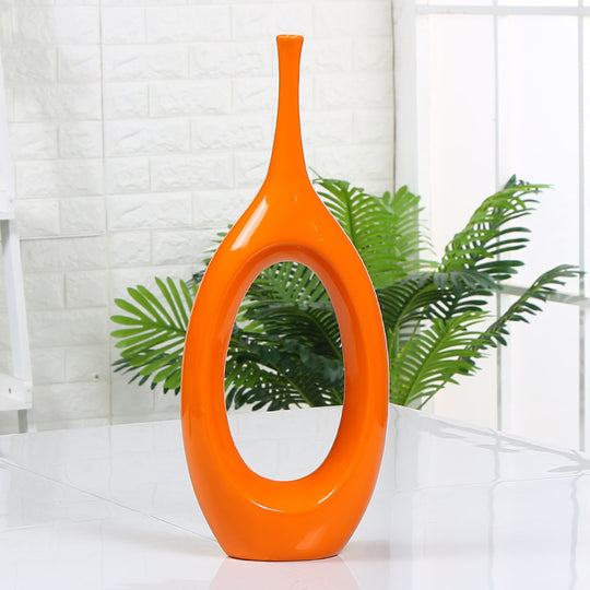 Hollow decoration ceramic vase