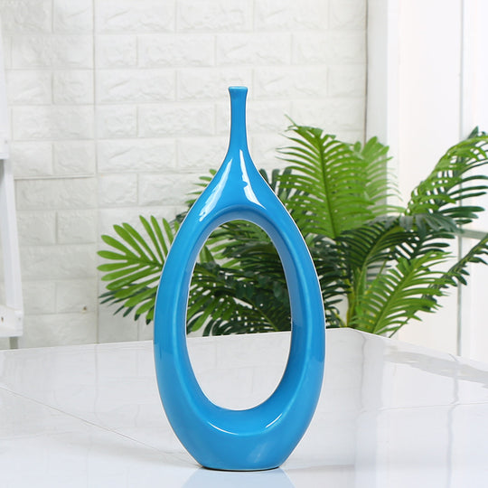 Hollow decoration ceramic vase