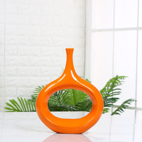 Hollow decoration ceramic vase