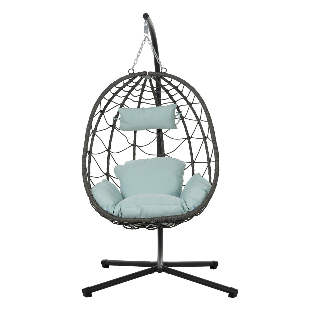 Egg Chair With Stand Indoor Outdoor Swing Chair