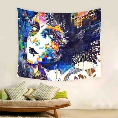 Geometric Plush Tapestry Tarpaulin