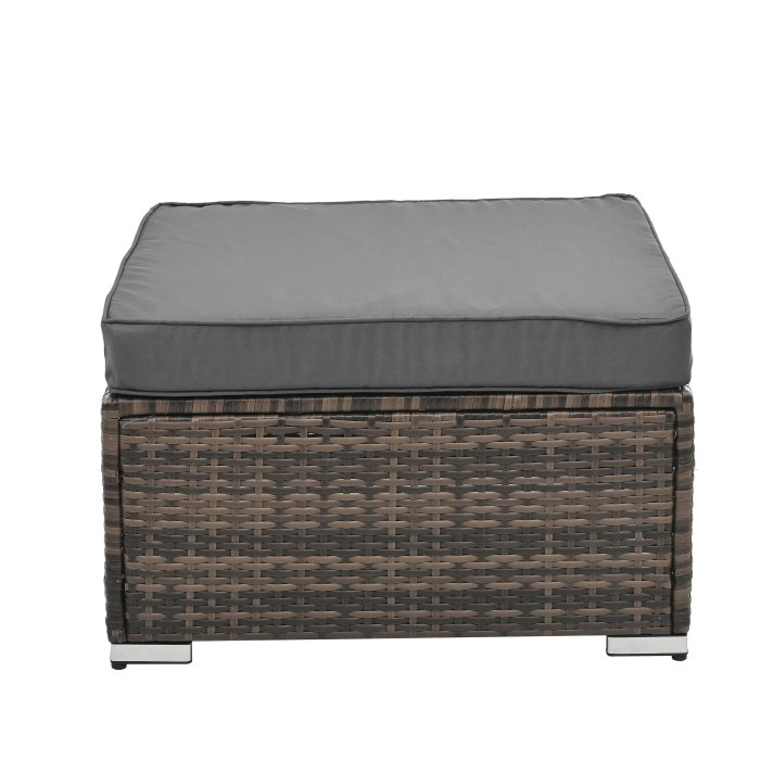 4 Set Wicker Furniture With Tempered Glass Coffee Table
