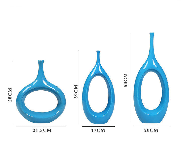 Hollow decoration ceramic vase
