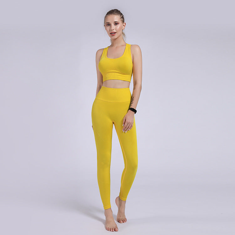 New Yoga Clothes Seamless Sports Peach