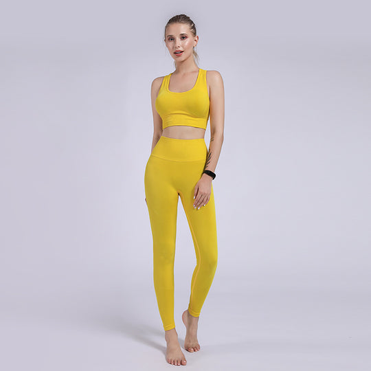 New Yoga Clothes Seamless Sports Peach