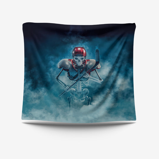 Skull-Themed Polyester Tapestry for Home Decor