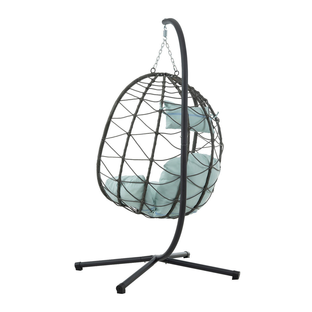 Egg Chair With Stand Indoor Outdoor Swing Chair