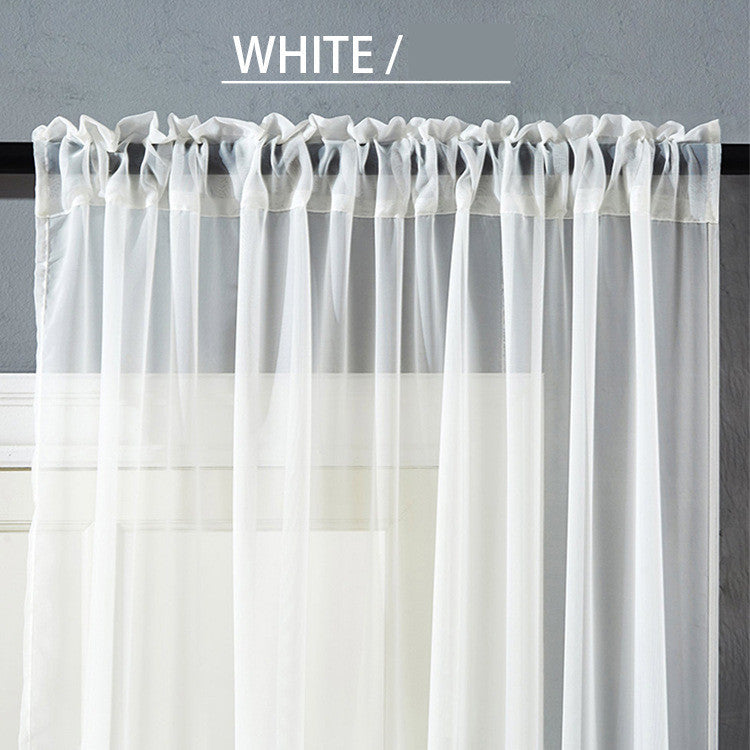 Simple Pure Color Cotton And Linen Window Screen