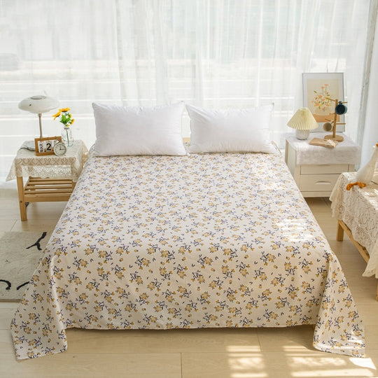 Cotton Printed Twill Single Double Bed Sheets