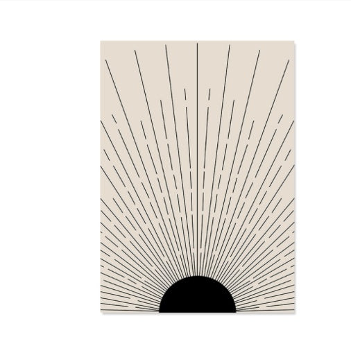 Boho Abstract Animals Canvas Art