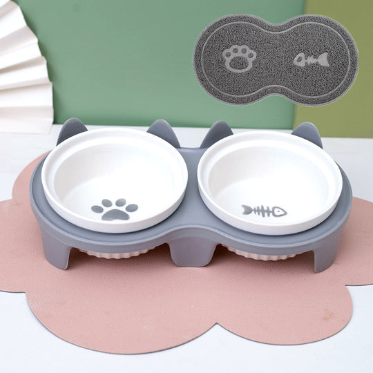 Ceramic Double Bowl