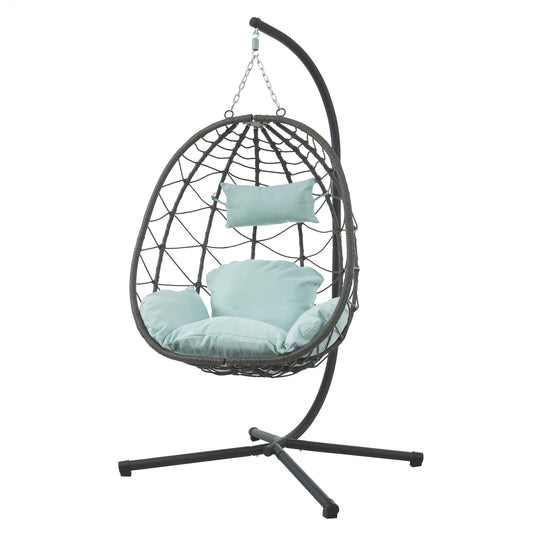 Egg Chair With Stand Indoor Outdoor Swing Chair