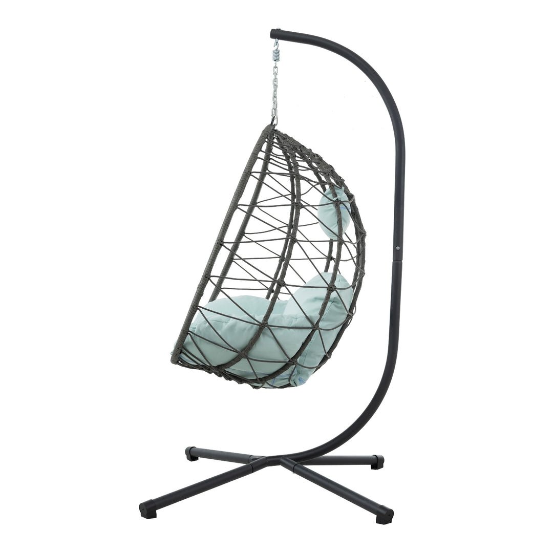Egg Chair With Stand Indoor Outdoor Swing Chair