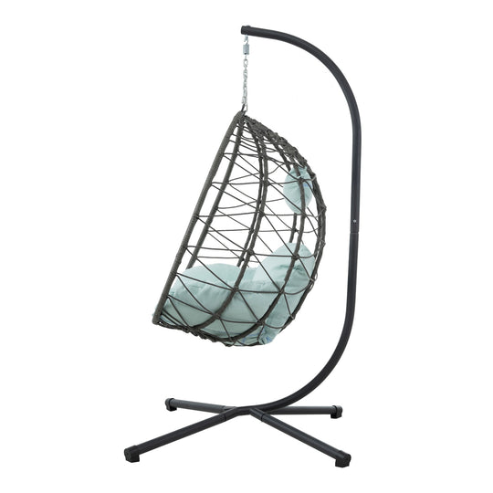 Egg Chair With Stand Indoor Outdoor Swing Chair