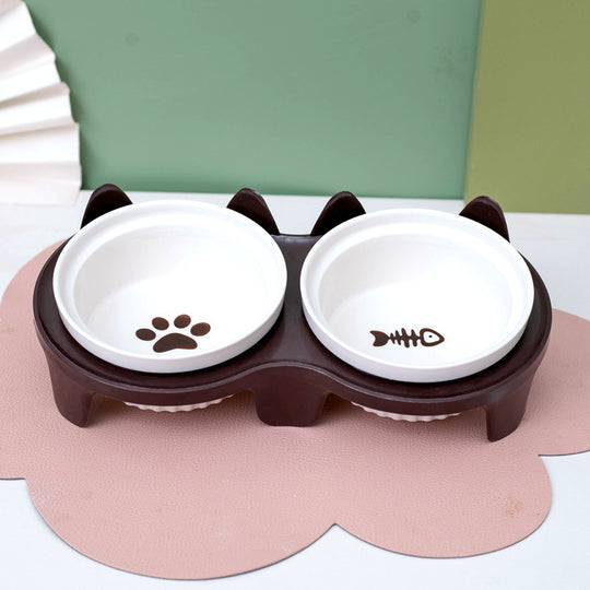 Ceramic Double Bowl