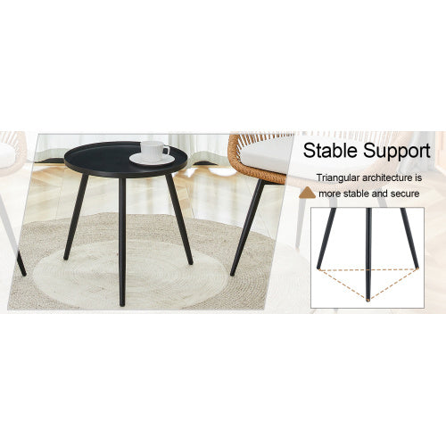 Modern 3 Piece Set17.7 Anti Spill Round Coffee Table