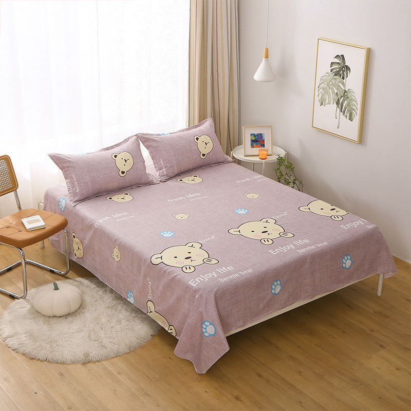 Single Double Bed Cartoon Bed Sheets